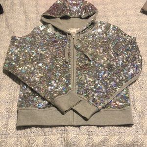 RARE limited edition all over sequin pink hoodie